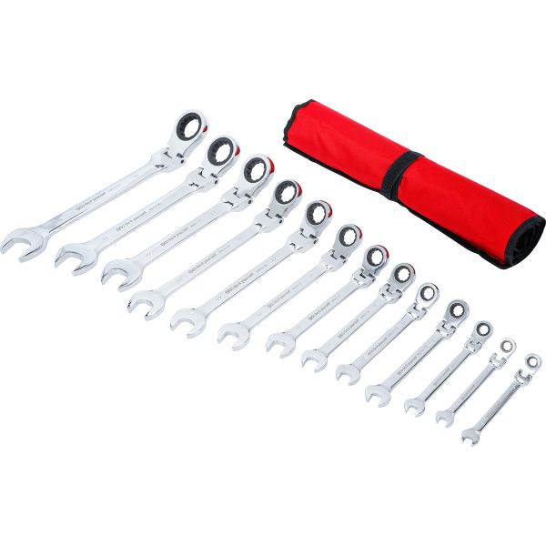 Ratchet Combination Wrench Set | flexible Heads | 8 - 32 mm | 13 pcs.