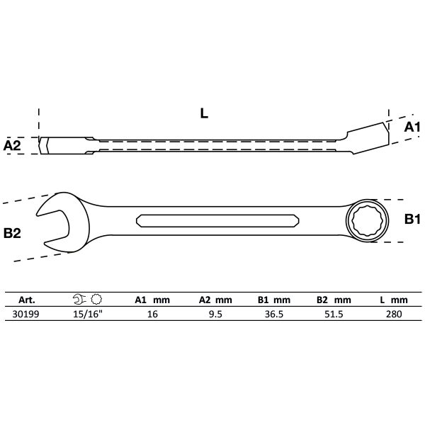 Combination Spanner | 15/16"