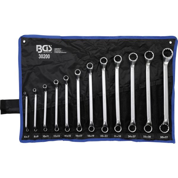 Double Ring Spanner Set | deep offset ends | 6 - 32 mm | 12 pcs.