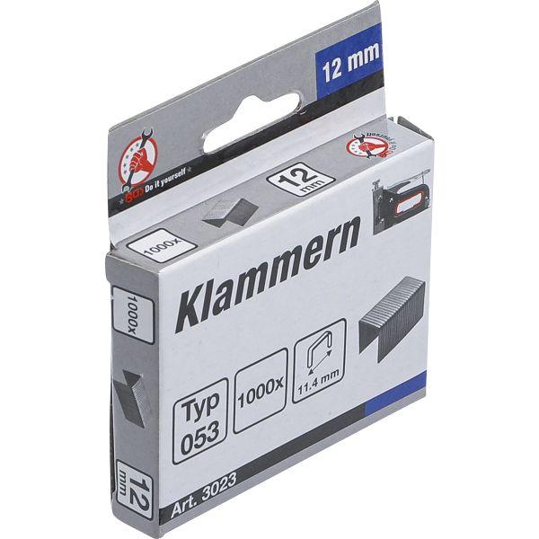 Klammern | Typ 53 | 12 x 11,4 mm | 1000 Stück