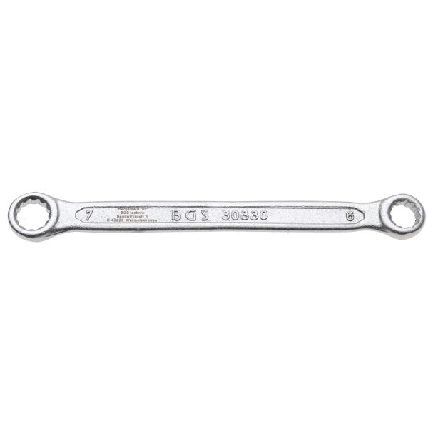 Double Ring Spanner | extra flat | 6 x 7 mm