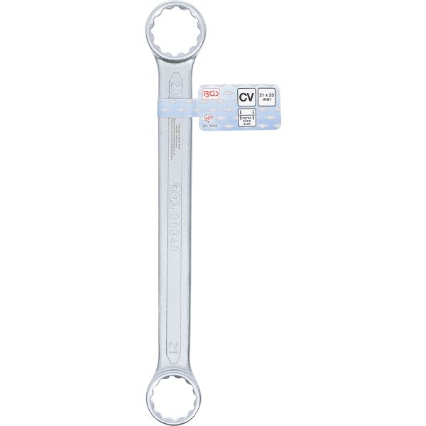 Double Ring Spanner | extra flat | 21 x 23 mm