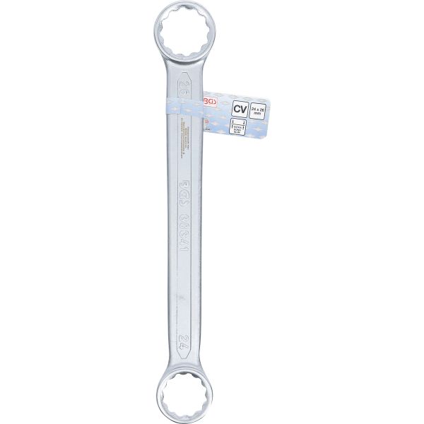 Double Ring Spanner | extra flat | 24 x 26 mm