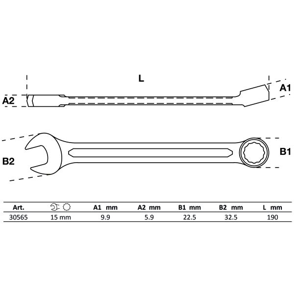 Combination Spanner | 15 mm