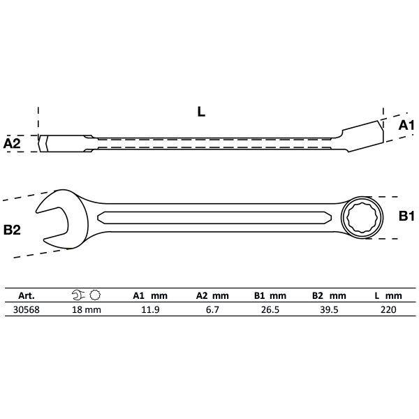 Llave combinada | 18 mm