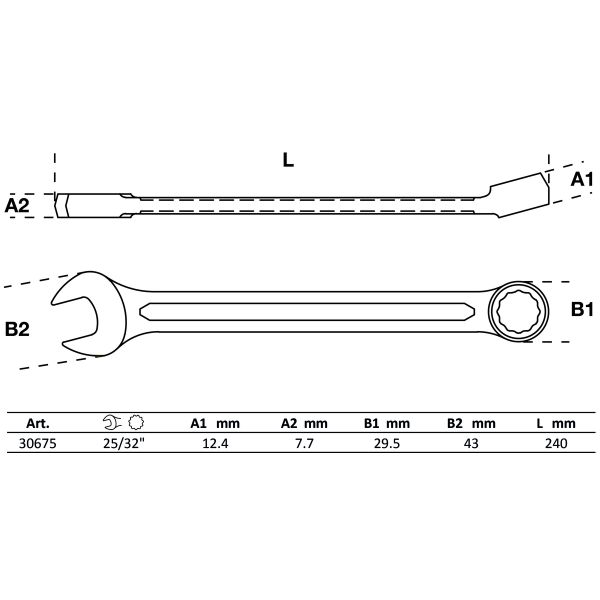 Llave combinada | SW 25/32"