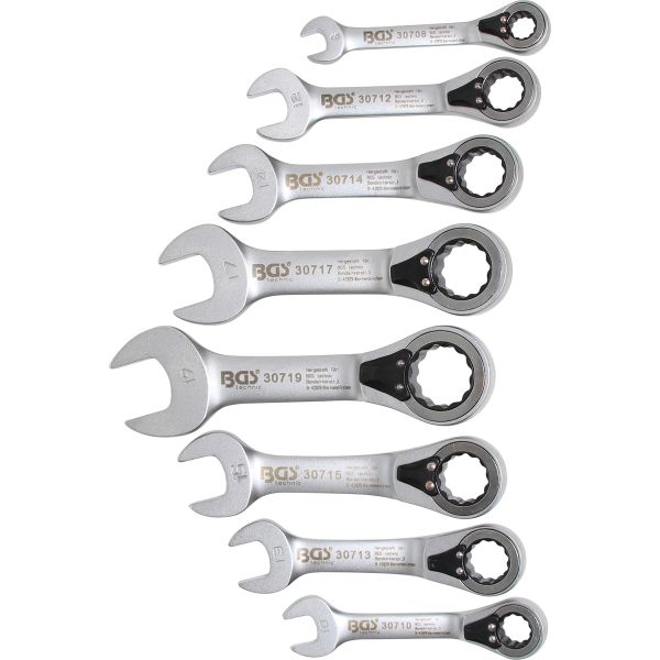 Ratchet Combination Wrench Set | reversible | 8 - 19 mm | 8 pcs.