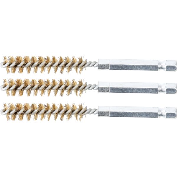 Brass Brush | 10 mm | 6.3 mm (1/4") Drive | 3 pcs.