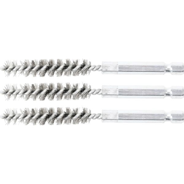 Brosse en acier | 10 mm | 6,3 mm (1/4") | 3 pièces