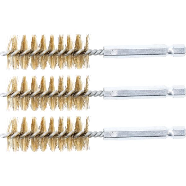 Brosse en laiton | 19 mm | 6,3 mm (1/4") | 3 pièces