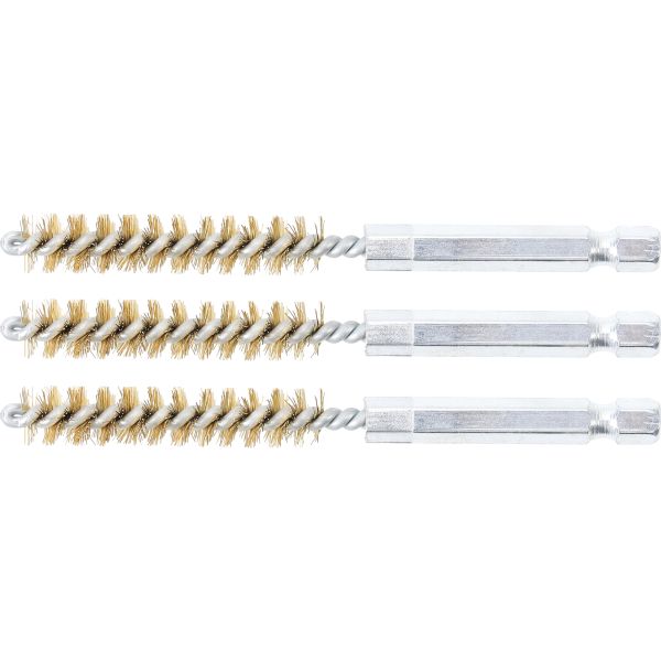 Brass Brush | 9 mm | 6.3 mm (1/4") Drive | 3 pcs.