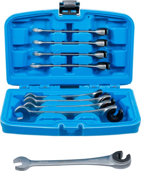 Ratchet Combination Wrench Set | open | 8 - 17 mm | 9 pcs.