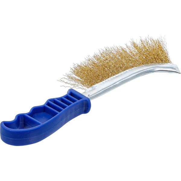 Brosse en fil d’acier | laitonnée | 260 mm