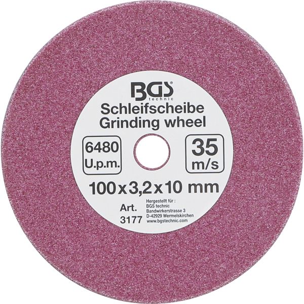 Disque abrasif | pour art. 3180 | Ø 100 x 3,2 x 10 mm