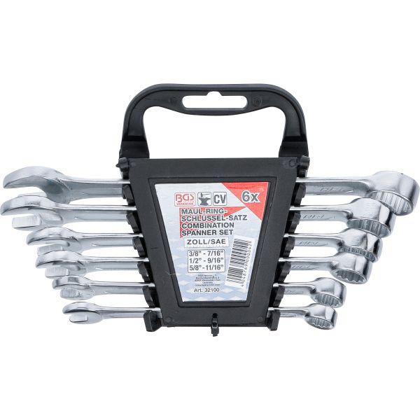 Combination Spanner Set | Inch Sizes | 3/8" - 11/16" | 6 pcs.