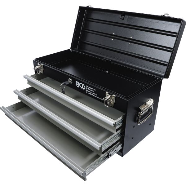 Metal Tool Case, empty | 3 Drawers