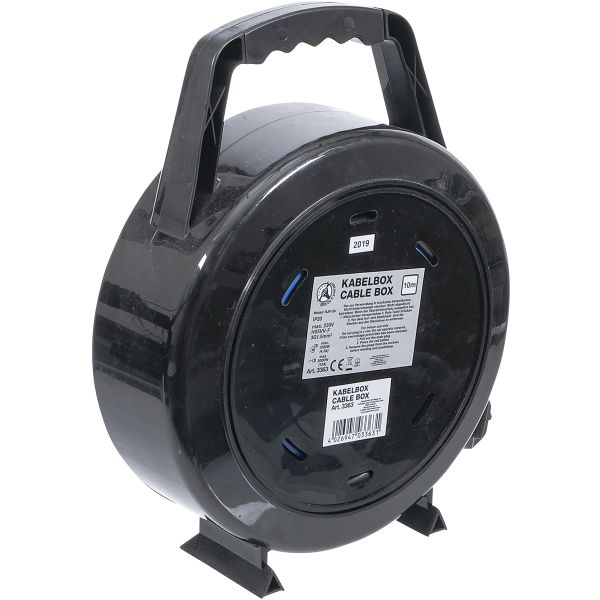 Cable Reel | Closed Type | 10 m | 3 x 1.5 mm² | 4 Socket Outlets | IP 20 | 3000 W