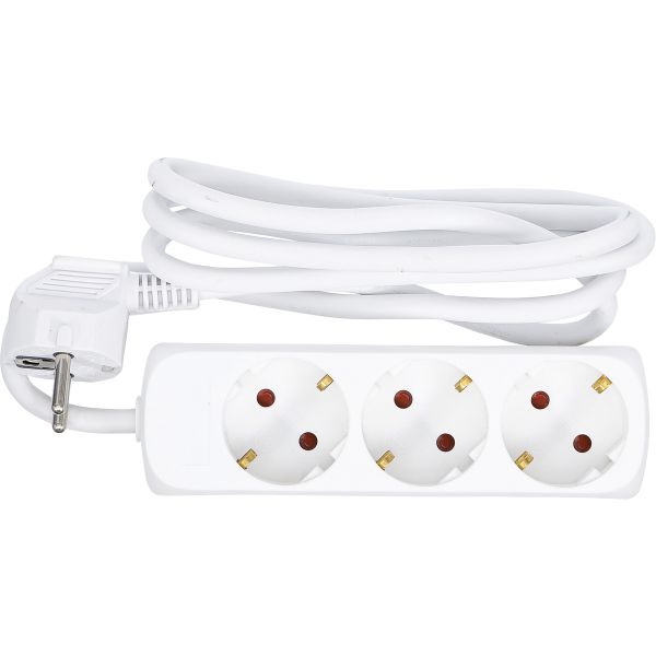 Multiple Socket | 3 outlets | cable length 1.4 m | 3 x 1.5 mm² | IP 20