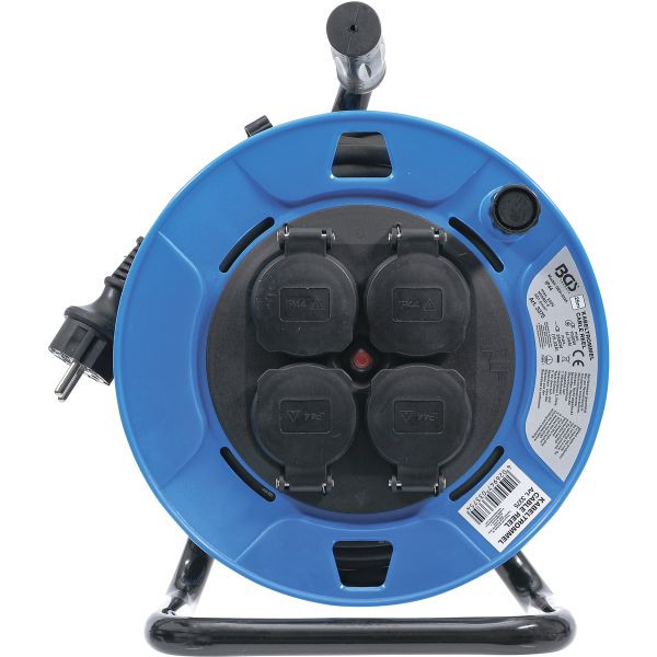 Cable Reel | 25 m | 3 x 1.5 mm² | 4 Socket Outlets with Sealing Cap | IP 44 | 3500 W