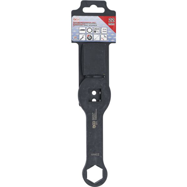 Slogging Ring Spanner | Hexagon | with 2 Striking Faces | 22 mm