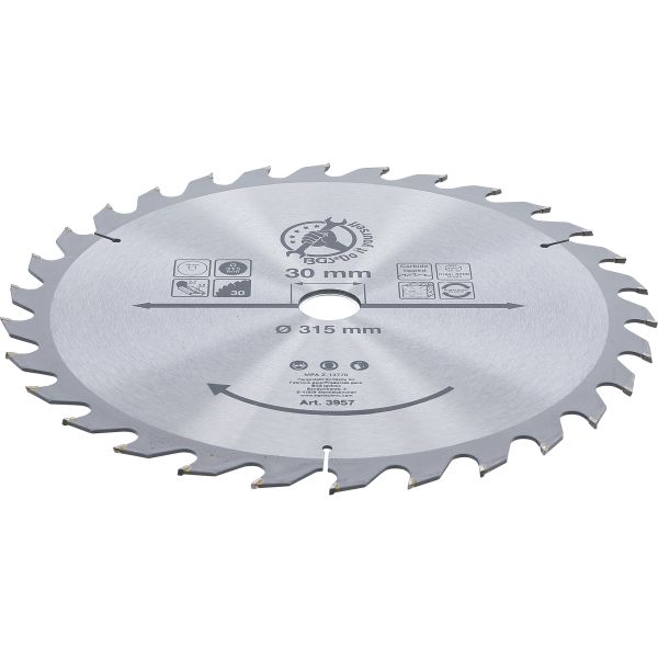 Carbide Tipped Circular Saw Blade | Ø 315 x 30 x 3.0 mm | 30 teeth