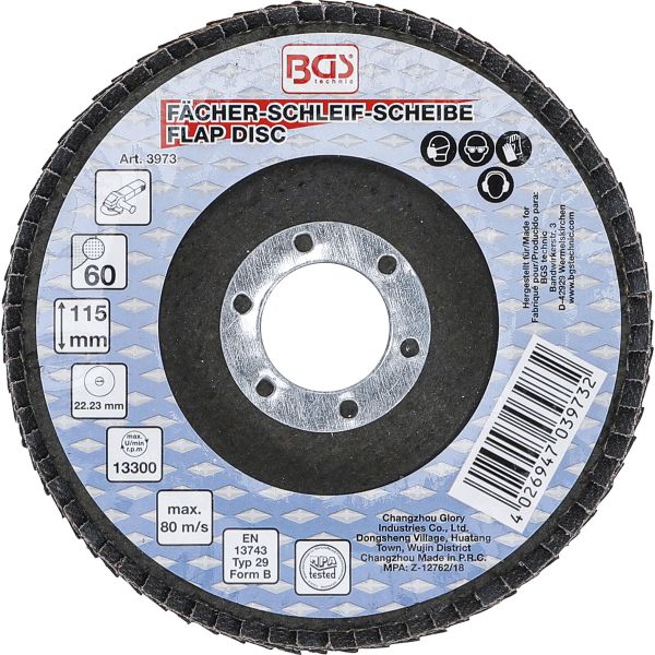 Fächer-Schleif-Scheibe | Ø 115 mm | K 60