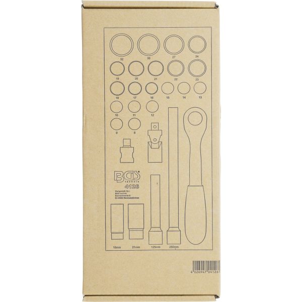 Tool Tray 1/3: Socket Set | 12.5 mm (1/2") | 27 pcs.