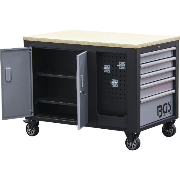 Workshop Trolley | 2x 5 Drawers | 1 Cabinet | empty