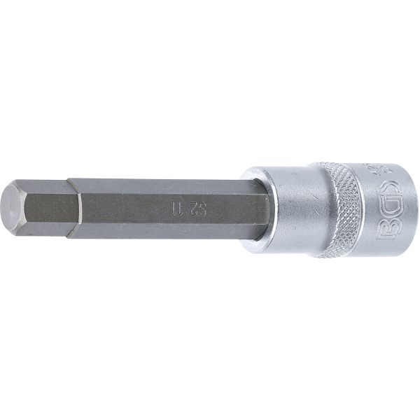 Bit Socket | length 100 mm | 12.5 mm (1/2") Drive | internal Hexagon 11 mm