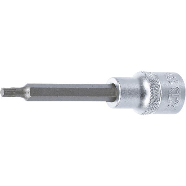 Bit Socket | length 100 mm | 12.5 mm (1/2") Drive | Spline (for XZN) | M5