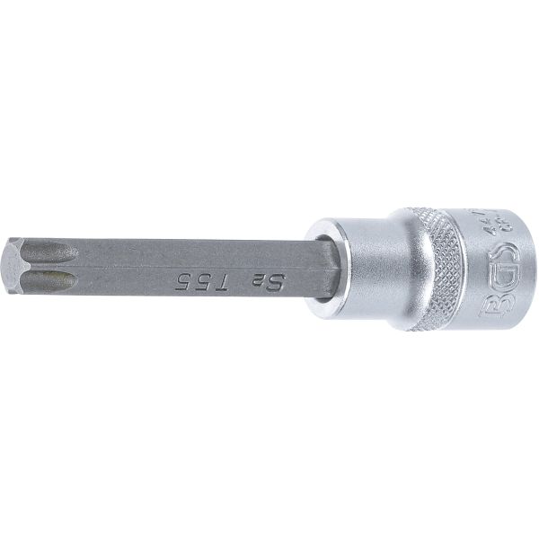 Bit Socket | length 100 mm | 12.5 mm (1/2") Drive | T-Star (for Torx) T55