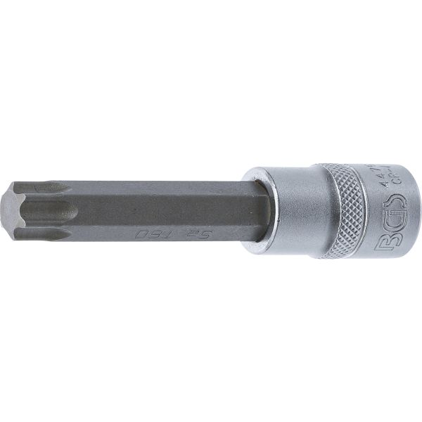 Bit Socket | length 100 mm | 12.5 mm (1/2") Drive | T-Star (for Torx) T60