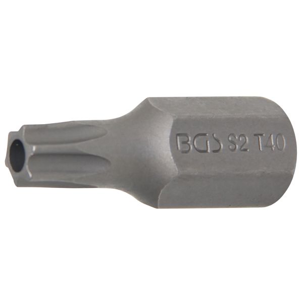 Bit | Antrieb Außensechskant 10 mm (3/8") | T-Profil (für Torx) mit Bohrung T40