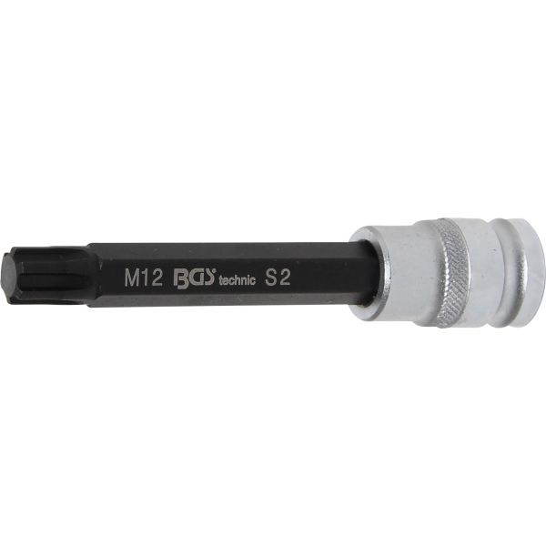 Bit-Einsatz | Länge 120 mm | Antrieb Innenvierkant 12,5 mm (1/2") | Keil-Profil (für RIBE) M12