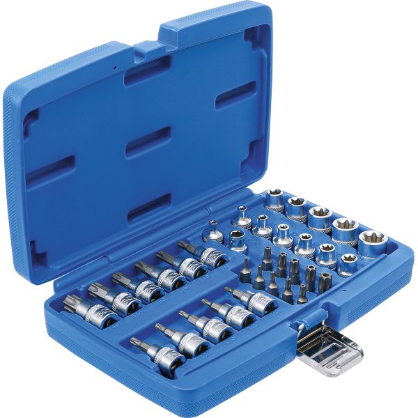 Bit and Socket Set | 10 mm (3/8") | T-Star (for Torx) | 34 pcs.