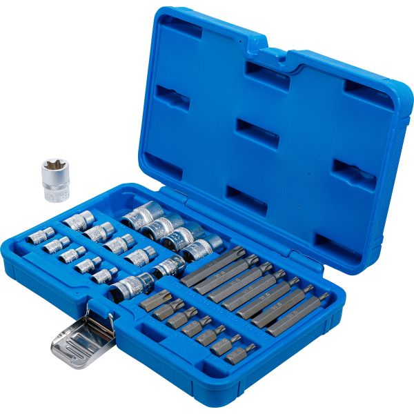 Bit and Socket Set | E-Type / T-Star (for Torx) | 30 pcs.