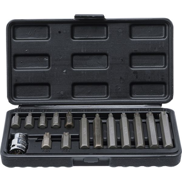 Bit Set | 10 mm (3/8") Drive | T-Star (for Torx) | 15 pcs.