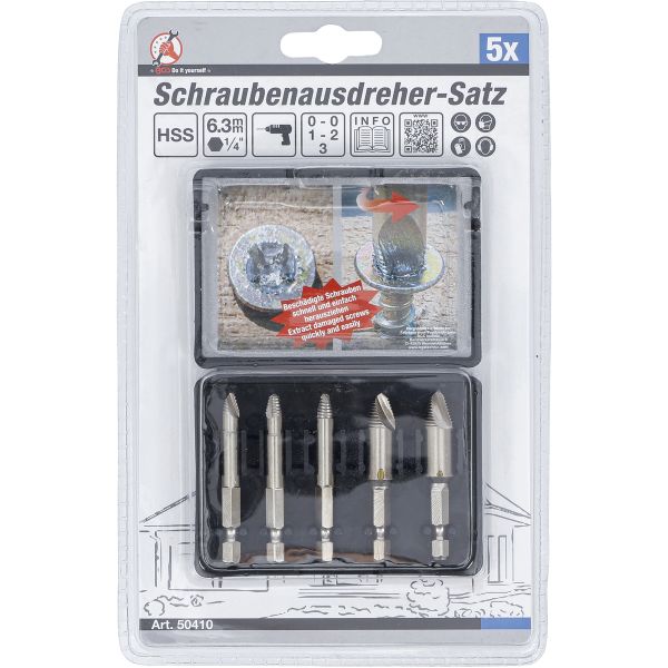 Screw Extractor Set | #0-#3 | 5 pcs.