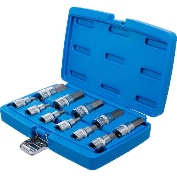 Bit Socket Set | 12.5 mm (1/2") Drive | internal Hexagon 7/32" - 13/16" | Inch Sizes | 11 pcs.