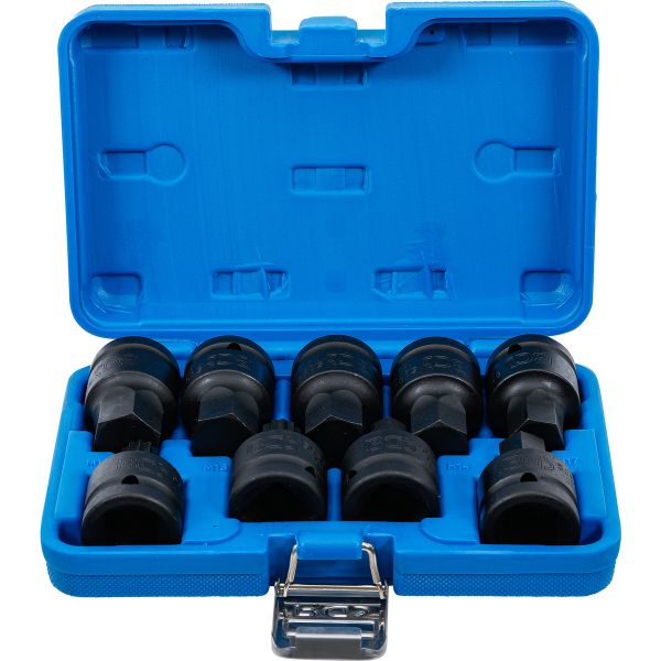 Impact Bit Socket Set | 20 mm (3/4") Drive | internal Hexagon, internal spline (for XZN) | 9 pcs.