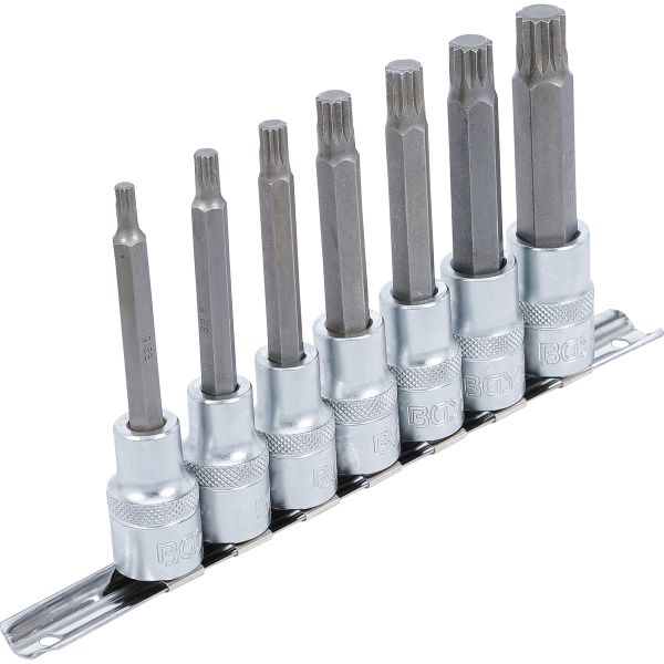 Bit Socket Set | 12.5 mm (1/2") Drive | Spline (for XZN) M5 - M14 | 7 pcs.