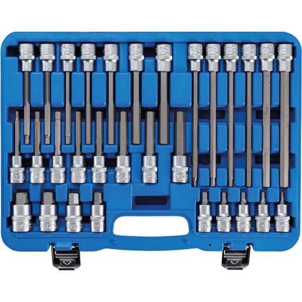 Bit Socket Set | 12.5 mm (1/2") Drive | internal Hexagon | 30 pcs.