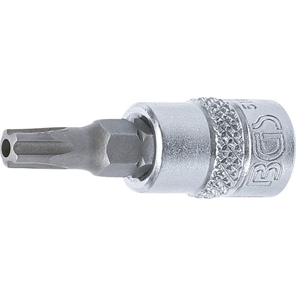 Punta de vaso | entrada 6,3 mm (1/4") | T-Star (para Torx Plus) con perforación TS27