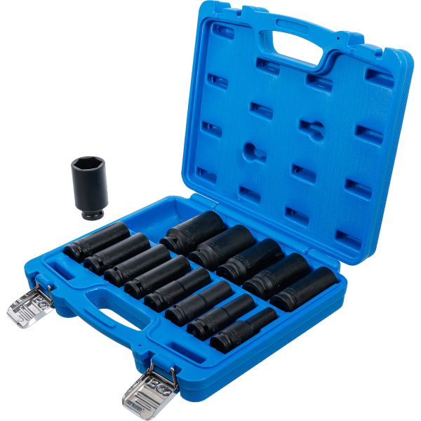 Impact Socket Set, Hexagon | 12.5 mm (1/2") Drive | 10 - 32 mm | 14 pcs.