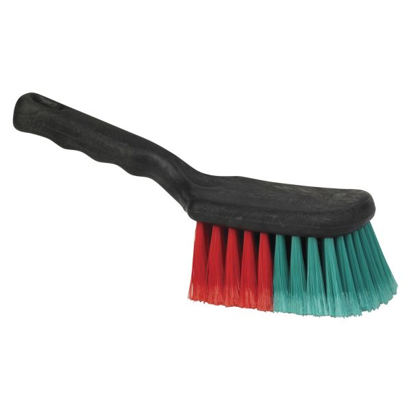 Brosse à manche court, Souples/fleurées , Noir