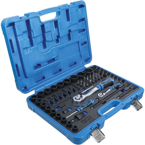 Impact Socket Set Hexagon | 6.3 mm (1/4") + 12.5 mm (1/2") | 69 pcs.