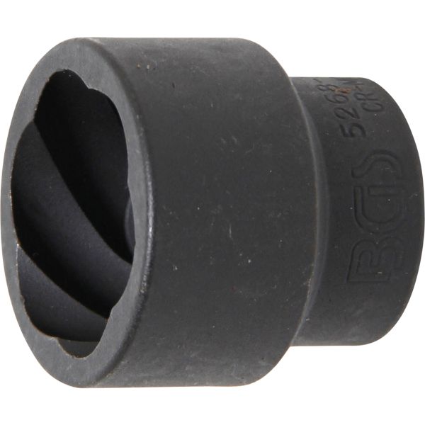 Llave de vaso de perfil en espiral / extractor de tornillos | entrada 20 mm (3/4") | 36 mm