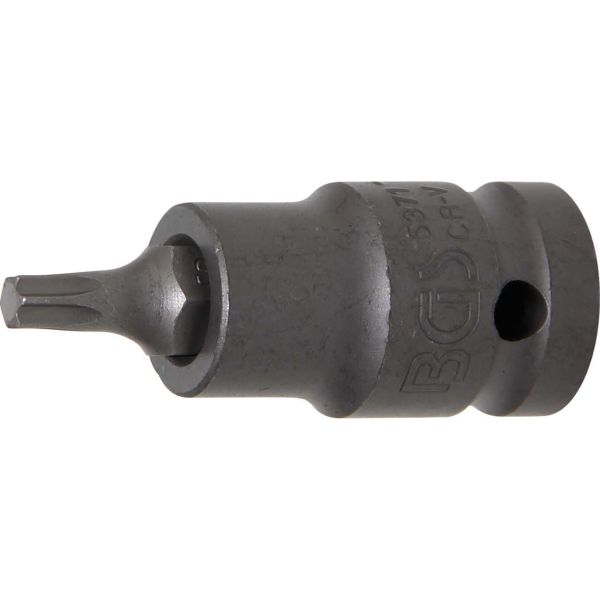 Punta de vaso de impacto | longitud 55 mm | entrada 12,5 mm (1/2") | perfil en T (para Torx) T30