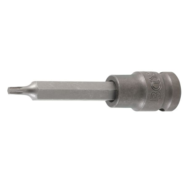 Impact Bit Socket | length 100 mm | 12.5 mm (1/2") Drive | T-Star (for Torx) T25