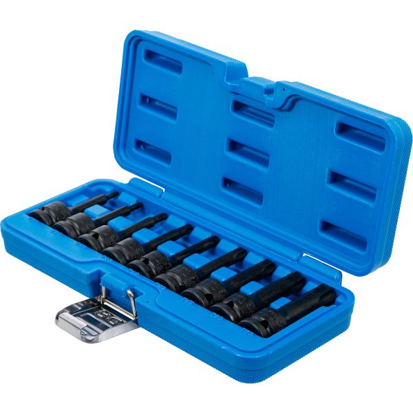 Impact Bit Socket Set | 12.5 mm (1/2") Drive | T-Star (for Torx) T20 - T70 | 9 pcs.